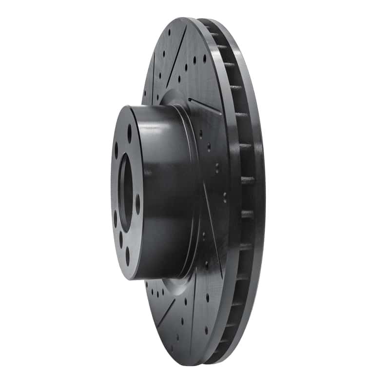 R1 Concepts — R1 11-18 BMW X4 Front Left Drilled & Slotted Black Brake Rotor
R1 Brake Rotor Drill - view 2