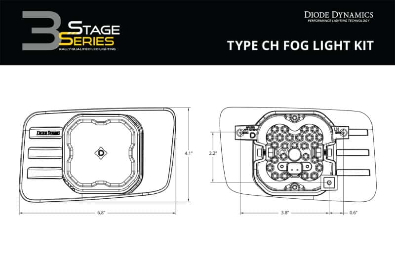 Diode Dynamics — Diode Dynamics SS3 Type CH LED Fog Light Kit Pro ABL - Yellow SAE Fog - view 11
