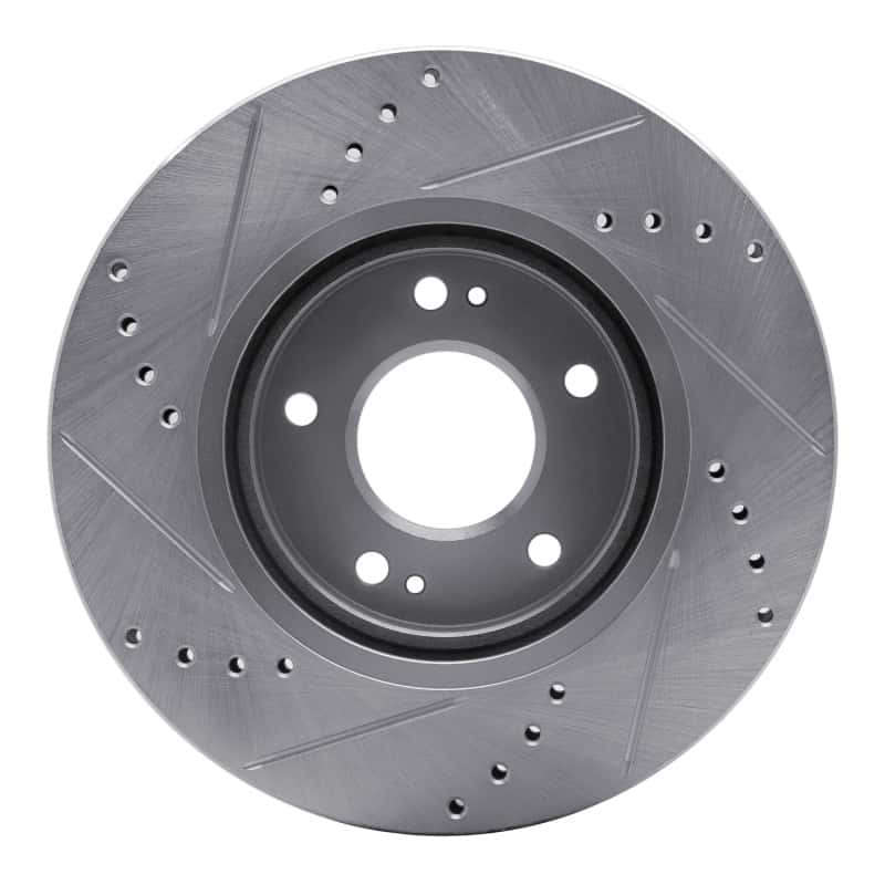 R1 Concepts — R1 01-06 Hyundai Santa Fe Front Right Drilled & Slotted Silver Brake Rotor
R1 Brake Rotor Drill - view 5