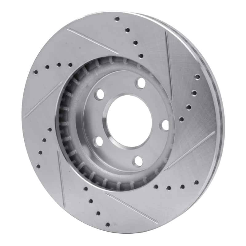 R1 Concepts — R1 07-08 Ford Edge Front Left Drilled & Slotted Silver Brake Rotor
R1 Brake Rotor Drill - view 4