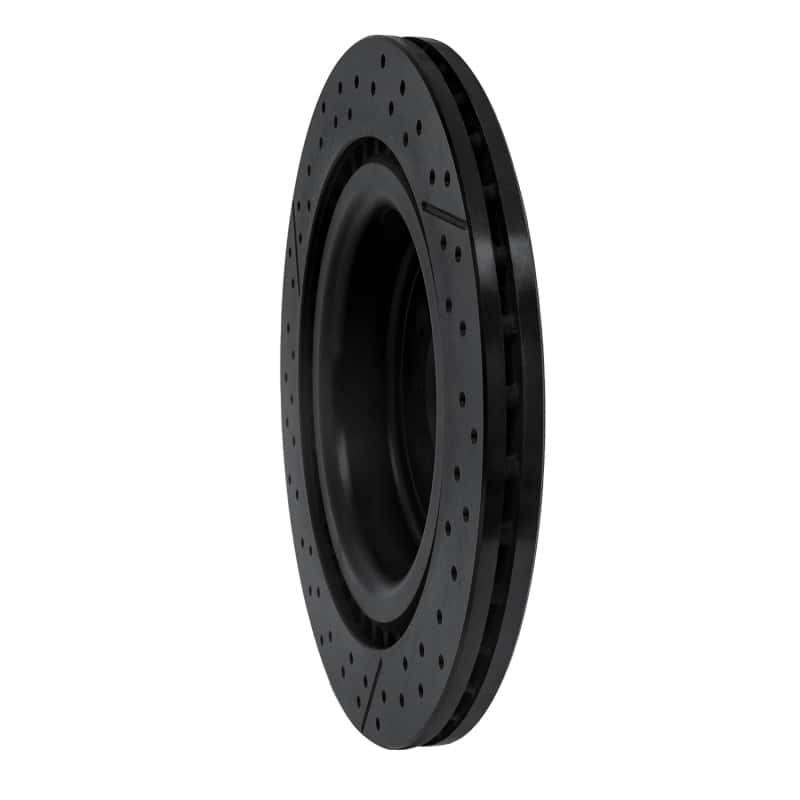 R1 Concepts — R1 12-19 Mercedes-Benz GLE63 AMG S Rear Drilled & Slotted Black Brake Rotor
R1 Brake Rotor Drill - view 4