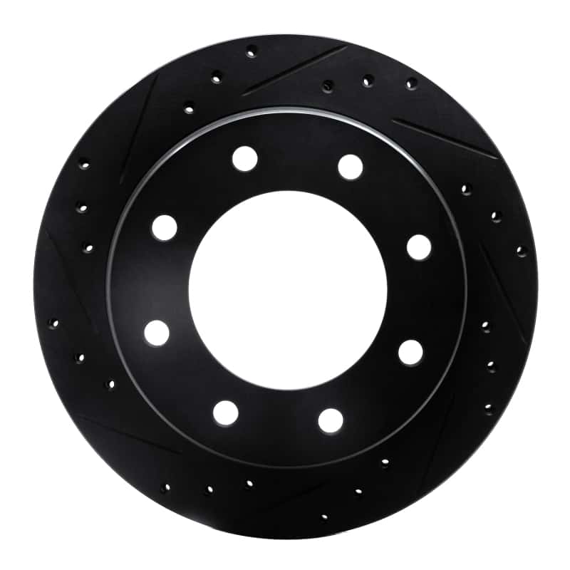 R1 Concepts — R1 00-11 Cadillac DTS Rear Left Drilled & Slotted Black Brake Rotor
R1 Brake Rotor Drill - view 1