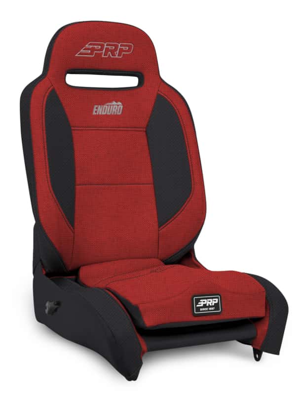 PRP Seats — PRP Enduro High Back Reclining Suspension Seat (Passenger Side) - Black/Red - view 2