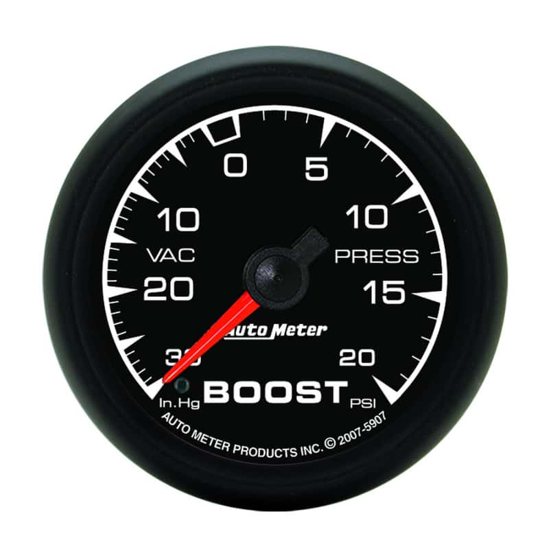 AutoMeter — Autometer ES 52.4mm 30 In. HG/20 PSI Vacuum/Boost Gauge
GA 2" BST 20PSI M ES - view 1