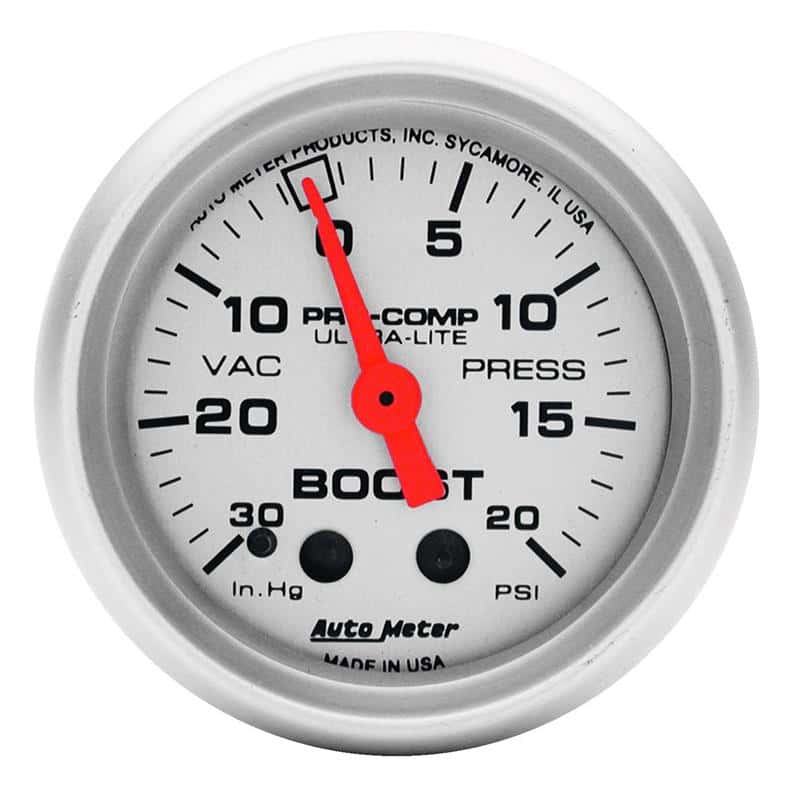 AutoMeter — Autometer Ultra-Lite 52mm 20 PSI Mechanical Boost Gauge
2" BOOST-VAC, 30" - view 2