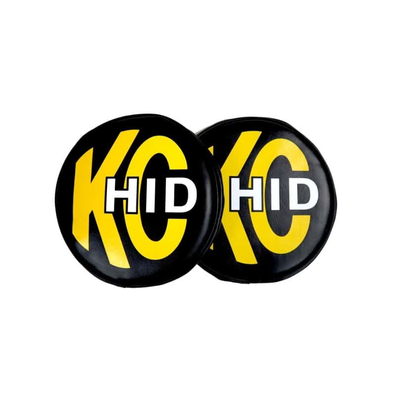 KC HiLiTES — KC HiLiTES 8in. Round Soft Cover HID (Pair) - Black w/Yellow Brushed KC Logo
Accessories - view 3