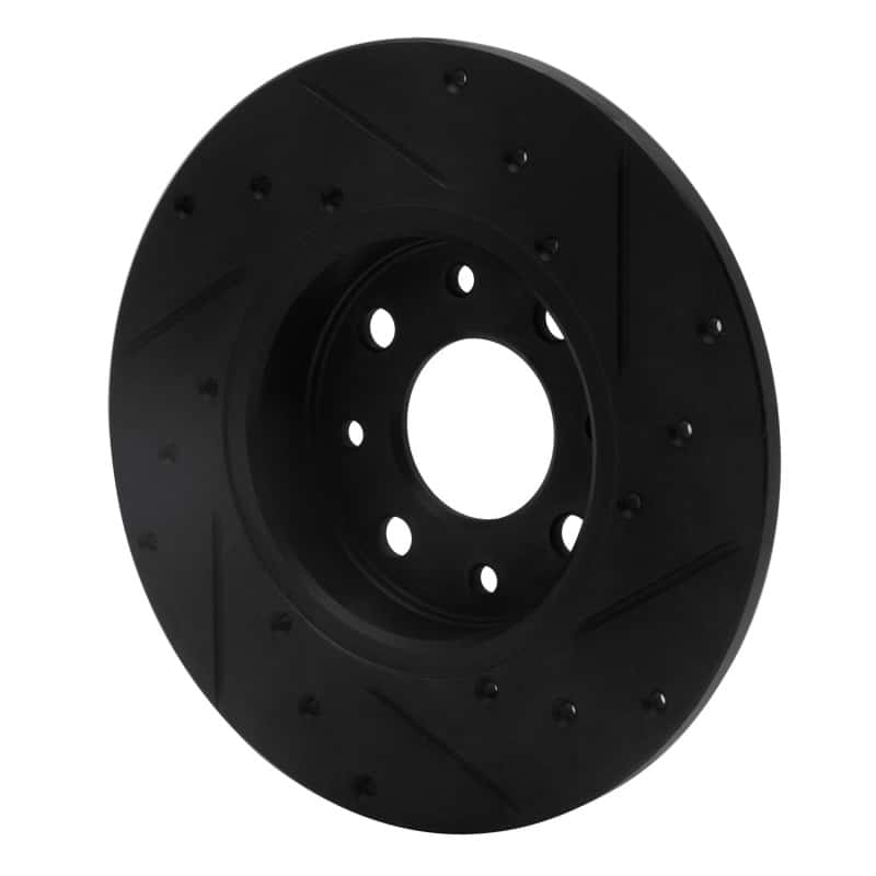 R1 Concepts — R1 13-19 Fiat 500E Rear Left Drilled & Slotted Black Brake Rotor
R1 Brake Rotor Drill - view 4