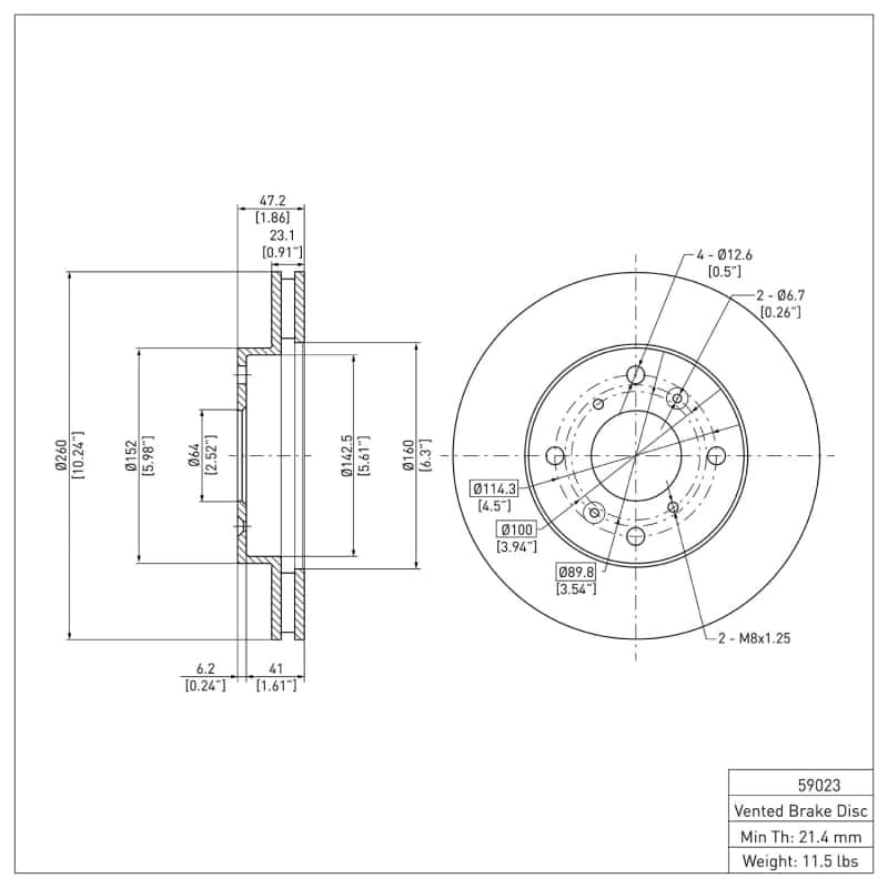 DFC — DFC 98-02 Acura CL Front GeoSPEC Coated Rotor
DFC Brake Rotor - view 6