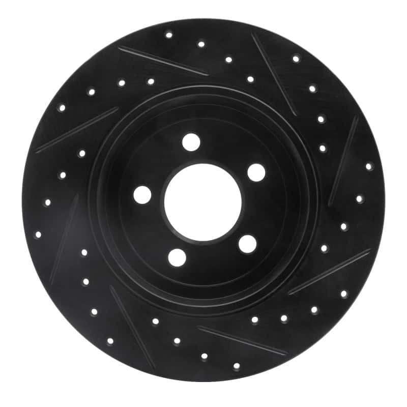 R1 Concepts — R1 05-23 Chrysler 300 Rear Left Drilled & Slotted Black Brake Rotor
R1 Brake Rotor Drill - view 5