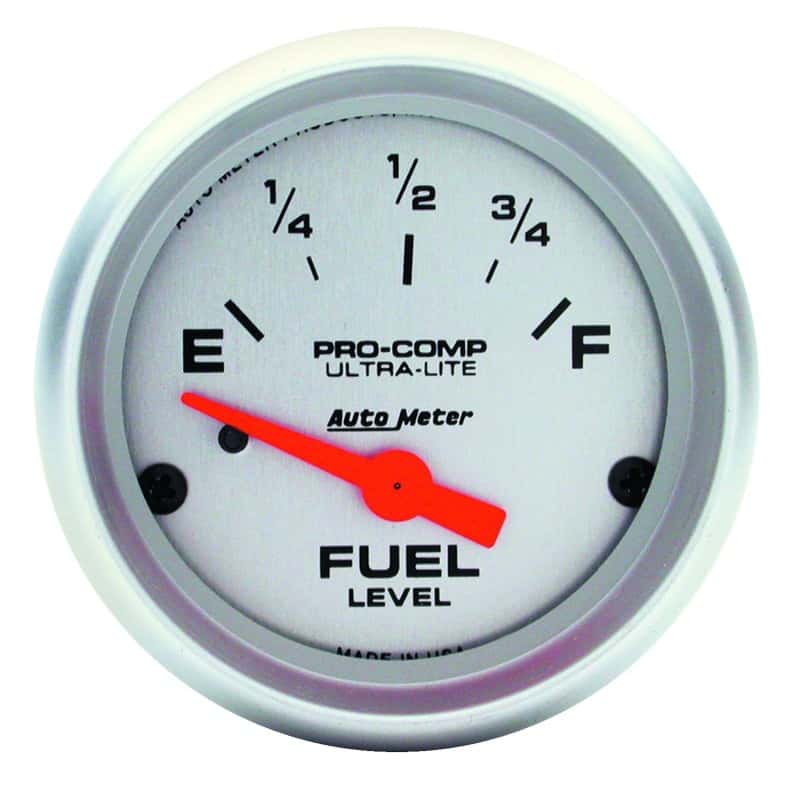 AutoMeter — Autometer Ultra-Lite 52mm 73 OHMS Empty/10 OHMS Full Short Sweep Electronic Fuel Level Gauge
2-1/16" FUEL LEVEL, - view 1