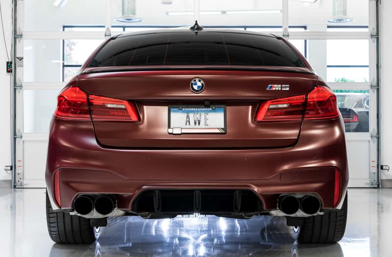 AWE Tuning — AWE Tuning 18-19 BMW M5 (F90) 4.4T AWD Cat-back Exhaust - Track Edition (Diamond Black Tips)
Track Exhaust - view 2