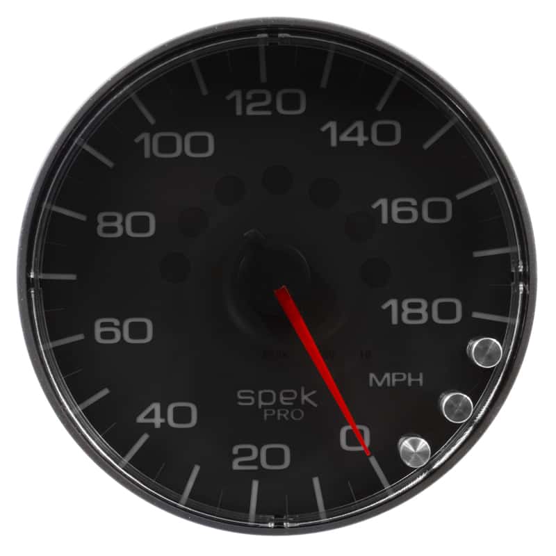 AutoMeter — Autometer Spek-Pro Gauge Speedometer 5in 180 Mph Elec. Programmable Black/Black
GA 5" SPEEDO BFB SPK - view 5
