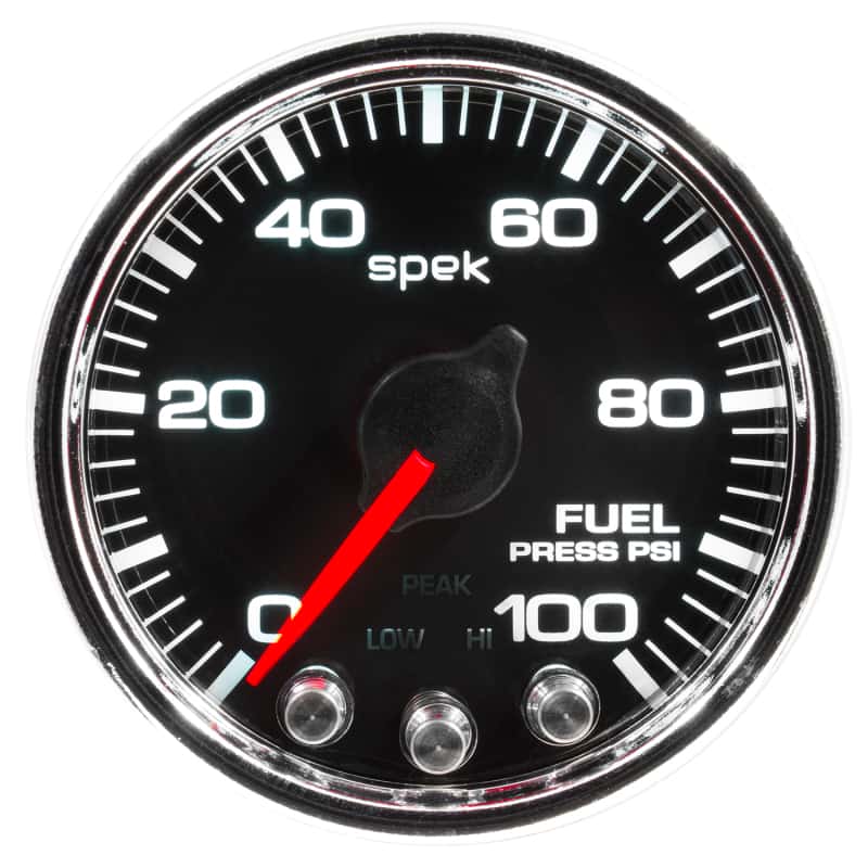 AutoMeter — Autometer Spek-Pro Gauge Fuel Press 2 1/16in 100psi Stepper Motor W/Peak & Warn Blk/Chrm
GA 2" FP 100 BCC SPK - view 4