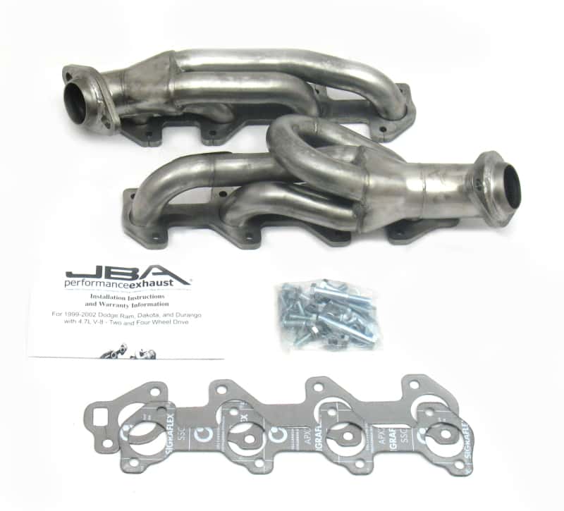 JBA — JBA 04-07 Dodge Dakota 4.7L PowerTech 1-1/2in Primary Raw 409SS Cat4Ward Header
Exhaust Header - view 1