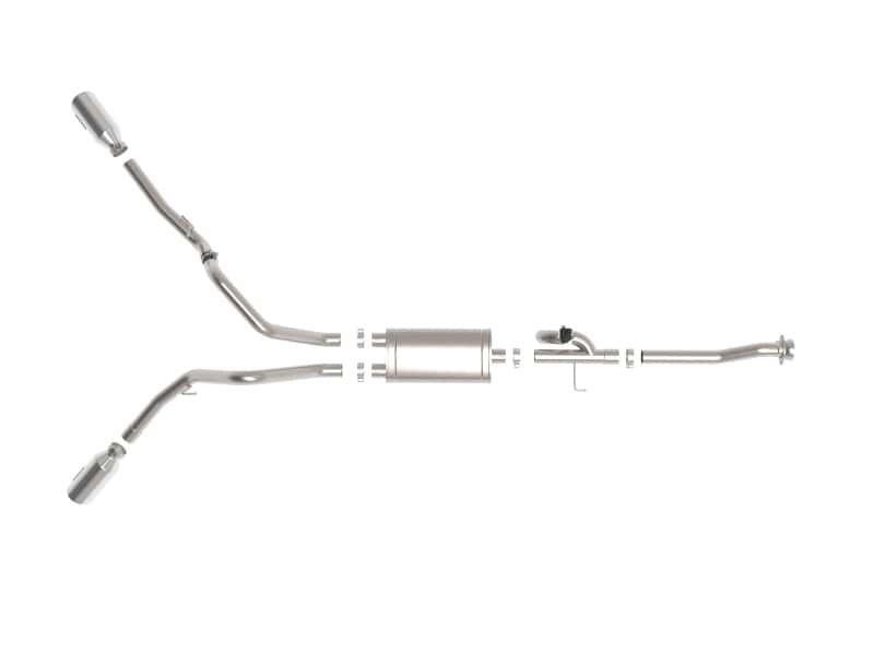 aFe — aFe Gemini XV 3in 304 SS Cat-Back Exhaust 2021 Ford F-150 V6 2.7L/3.5L (tt)/V8 5.0L w/ Polished Tips
Cat-Back Exhaust - view 3