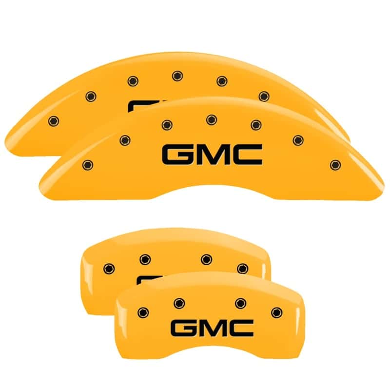 MGP — MGP 4 Caliper Covers Engraved Front & Rear GMC Yellow finish black ch
Caliper Covers - view 1