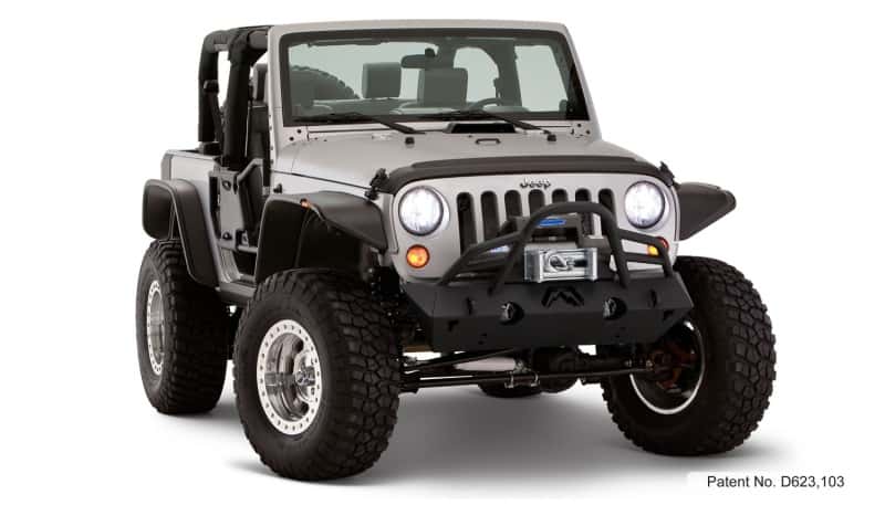 Bushwacker — Bushwacker 07-18 Jeep Wrangler Flat Style Flares 4pc Fits 2-Door Sport Utility Only - Black
FF Jeep Flat Sty 4Pc - view 7