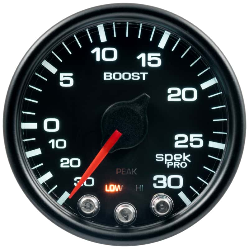 AutoMeter — Autometer Spek-Pro Gauge Vac/Boost 2 1/16in 30Inhg-30psi Stepper Motor W/Peak & Warn Black/Black
GA 2" BST 30 BCB SPK - view 2