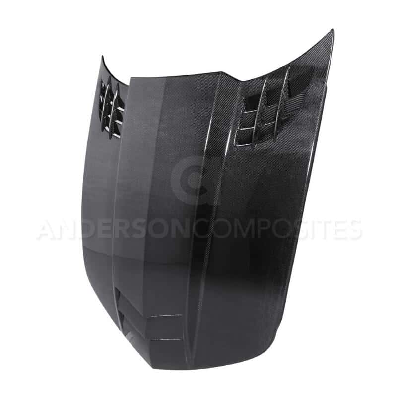 Anderson Composites — Anderson Composites 10-13 Chevy Camaro TTII-Style Carbon Fiber Hood - view 3