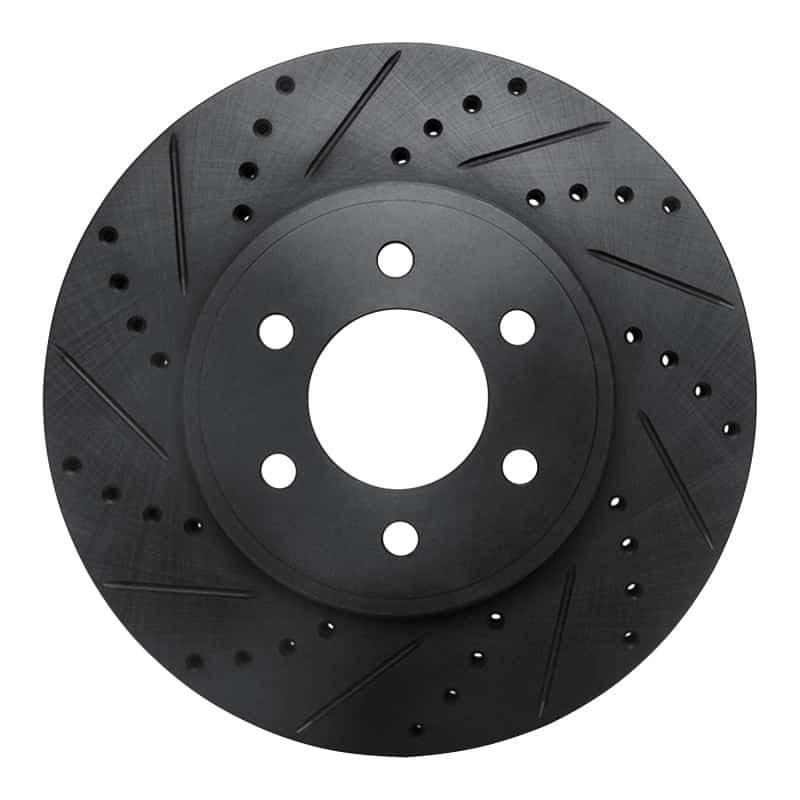 R1 Concepts — R1 03-03 Dodge Durango Front Left Drilled & Slotted Black Brake Rotor
R1 Brake Rotor Drill - view 1