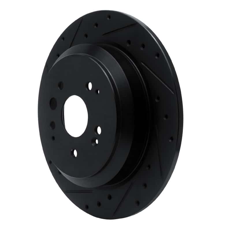 R1 Concepts — R1 14-16 Acura MDX Rear Left Drilled & Slotted Black Brake Rotor
R1 Brake Rotor Drill - view 2