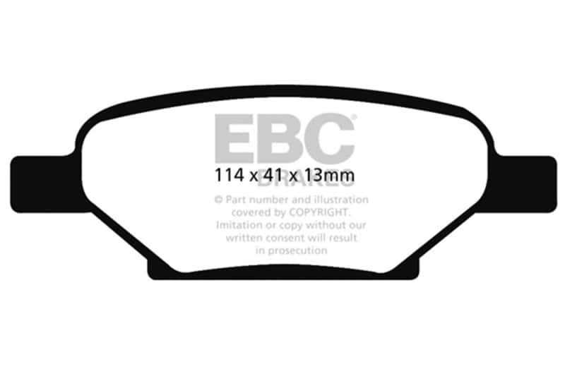 EBC — EBC 04-06 Chevrolet Cobalt 2.0 Supercharged Ultimax2 Rear Brake Pads
Disc Brake Pad - view 1
