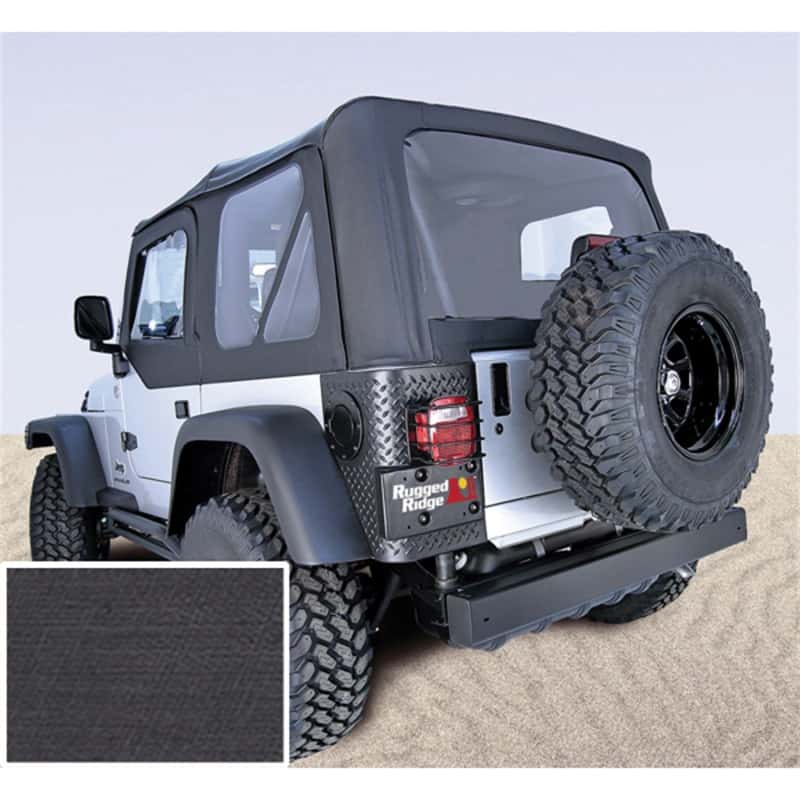 Rugged Ridge — Rugged Ridge S-Top Door Skins Black Clear Windows 97-02 Jeep Wrangler TJ
Top-Soft - view 1