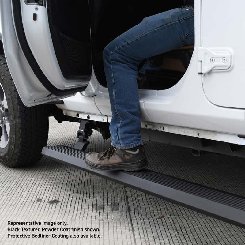 Go Rhino — RealTruck 07-17 Jeep Wrangler 4dr VoltStep Electric Running Board Kit (Cut Req.) - Bedliner Coating
VoltStep Elec. Board - view 3