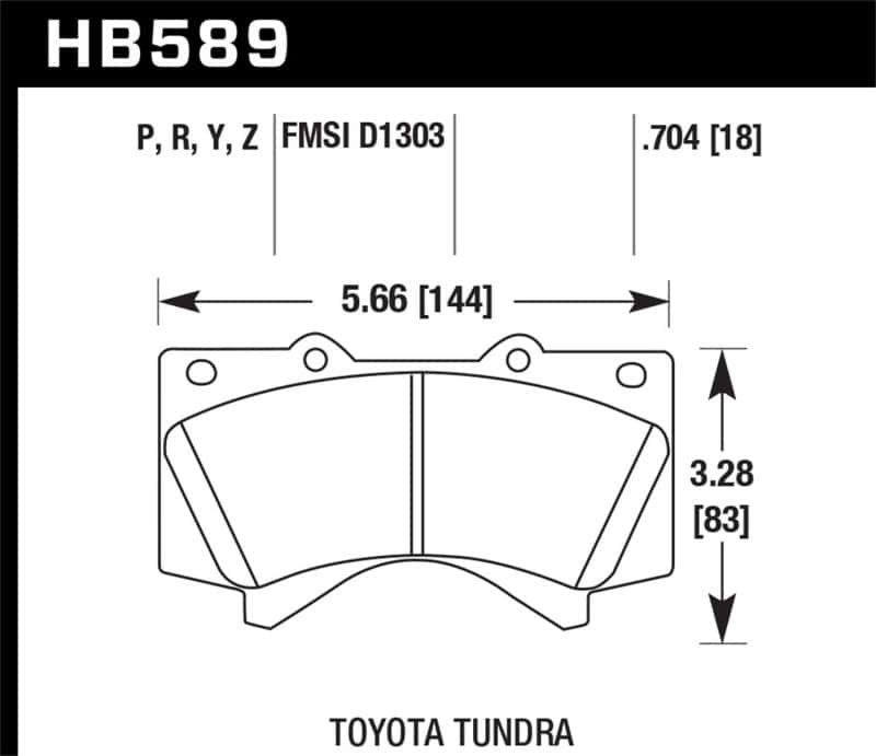 Hawk Performance — Hawk 08-21 Toyota Land Cruiser HP Plus Brake Pad Set
Disc Brake Pad - view 1