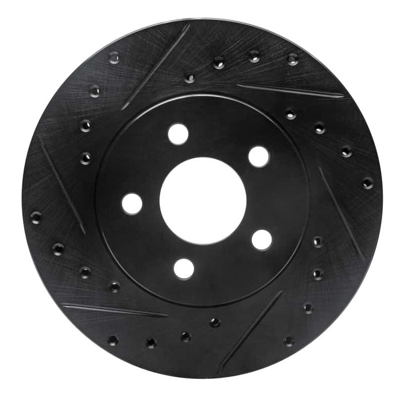R1 Concepts — R1 84-95 Chrysler Imperial Front Left Drilled & Slotted Black Brake Rotor
R1 Brake Rotor Drill - view 1