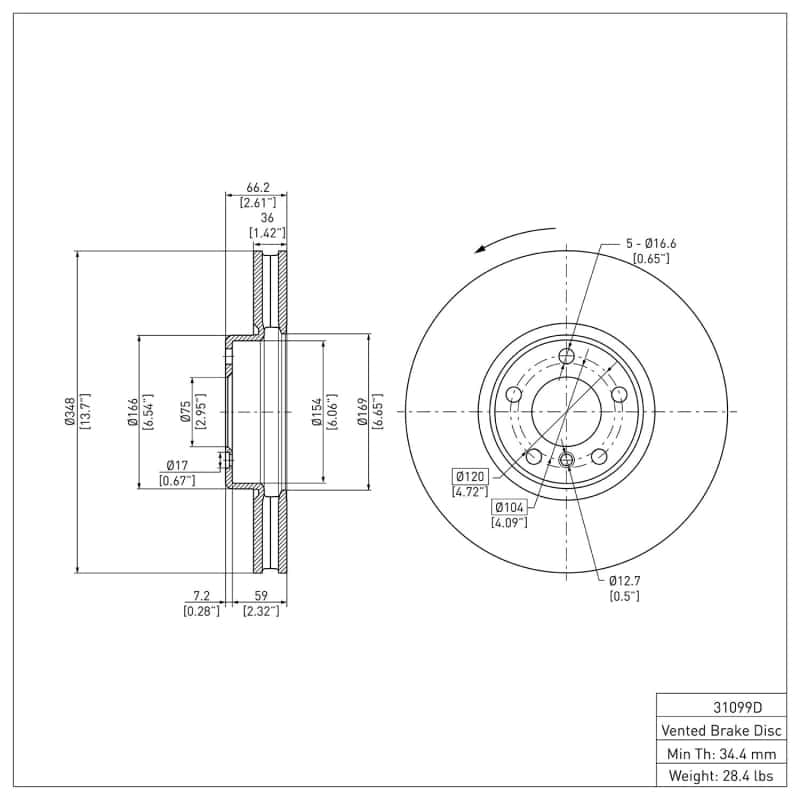 DFC — DFC 10-18 BMW 650i xDrive Left Front GeoSPEC Coated Rotor
DFC Brake Rotor - view 6