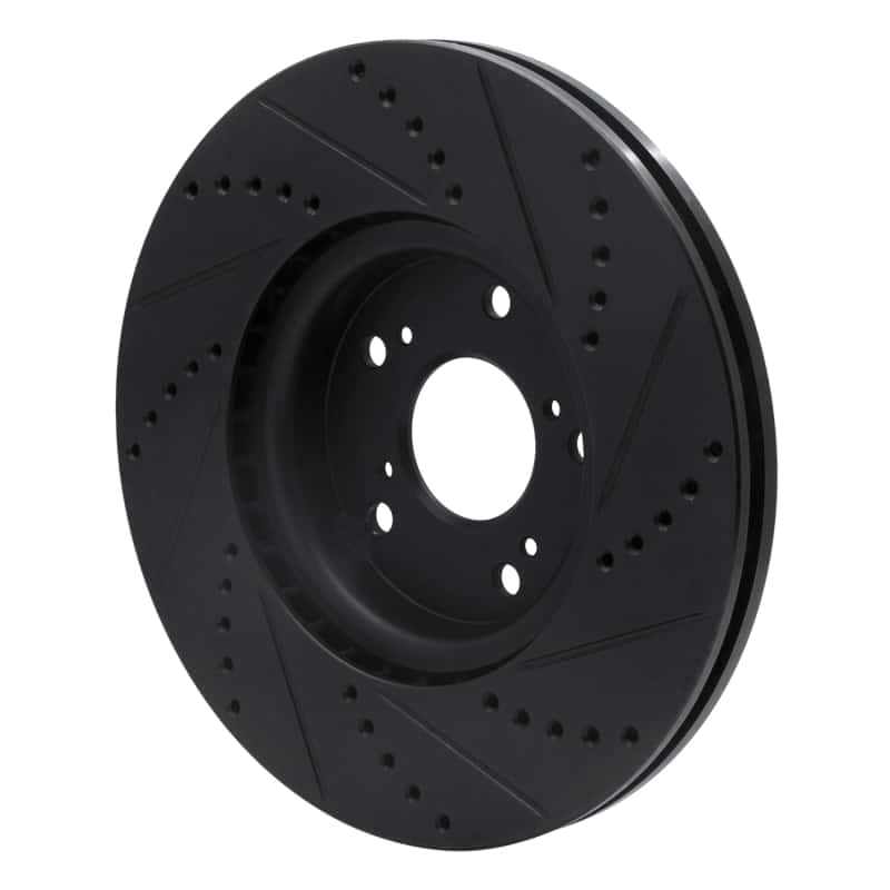 R1 Concepts — R1 04-08 Acura TL Front Left Drilled & Slotted Black Brake Rotor
R1 Brake Rotor Drill - view 4