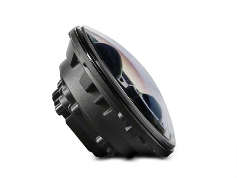 Raxiom — Raxiom 97-18 Jeep Wrangler TJ & JK 6-LED Headlights w/ Partial Halo- Blk Housing (Clear Lens)
Headlights - view 3
