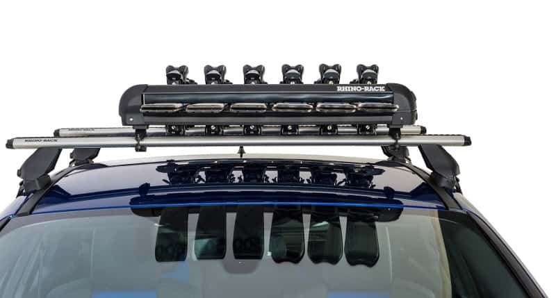 Rhino-Rack — Rhino-Rack Universal Ski/Snowboard Carrier - Fits 6 Pairs of Skis or 4 Snowboards - Black - view 7