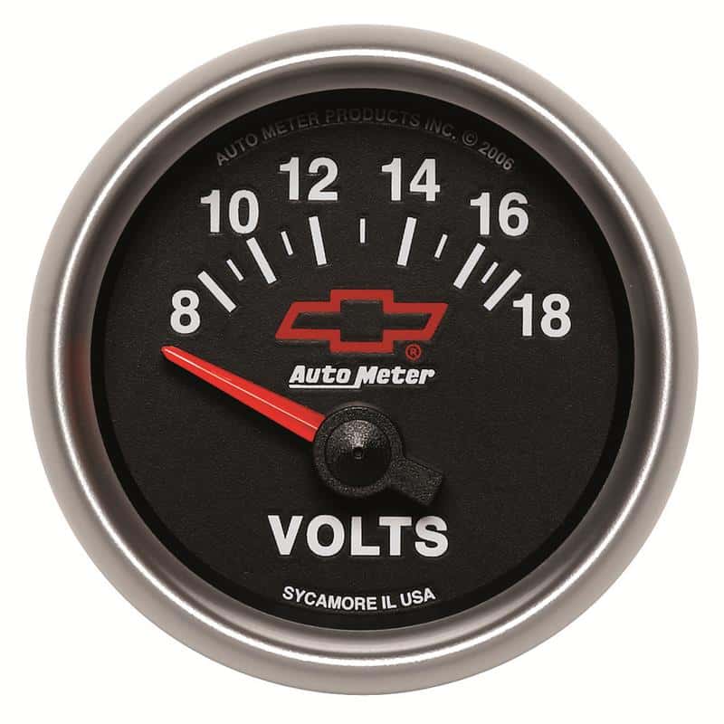 AutoMeter — Autometer GM Bowtie Black 2-1/16 Voltmeter 8-18V
2-1/16" VOLTMETER, 8 - view 2