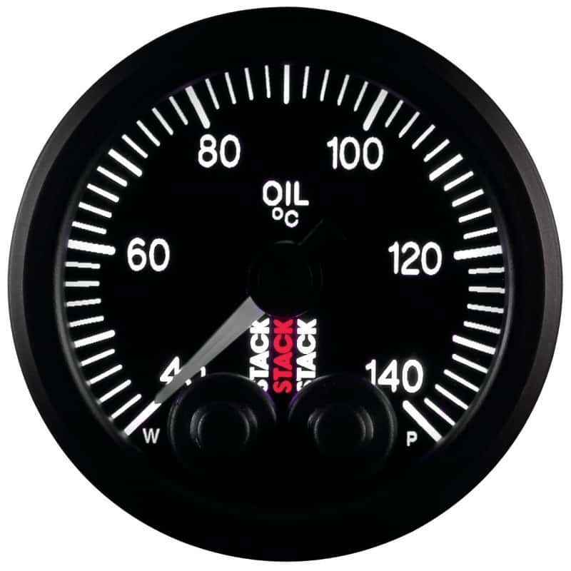 AutoMeter — Autometer Stack 52mm 40-140 Deg C 1/8in NPTF Male Pro-Control Oil Temp Gauge - Black
Ga OilT PC Blk 140C - view 1