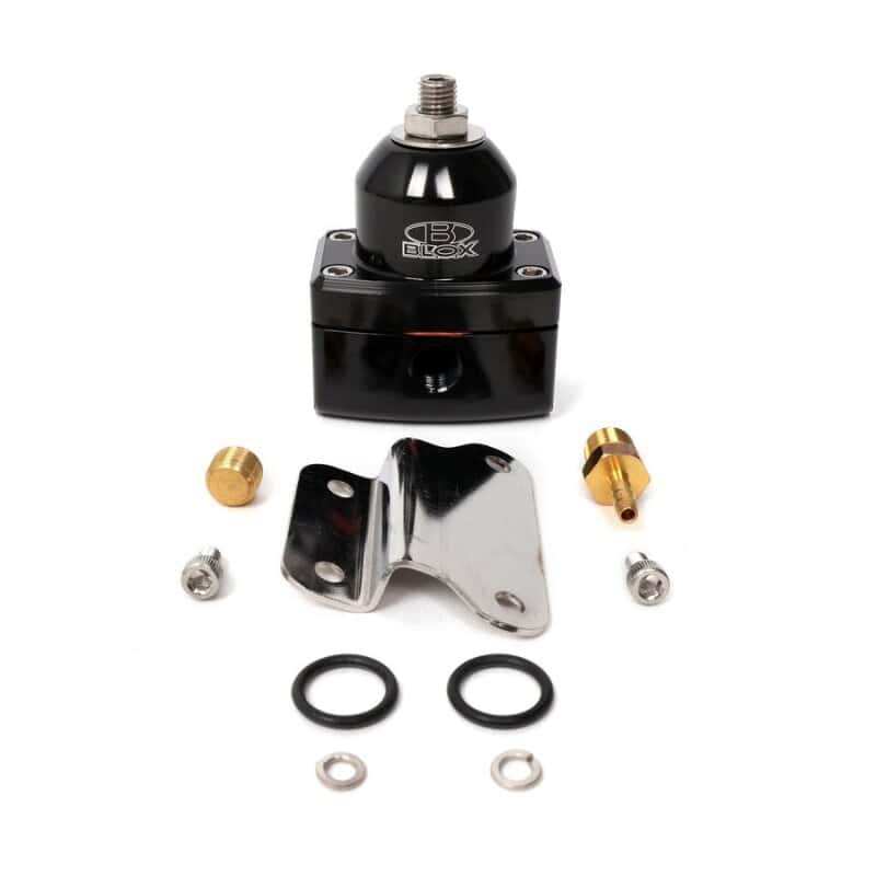 BLOX Racing — BLOX Racing 2-Port Design Black/Black Adjustable Fuel Pressure Regulator - view 6