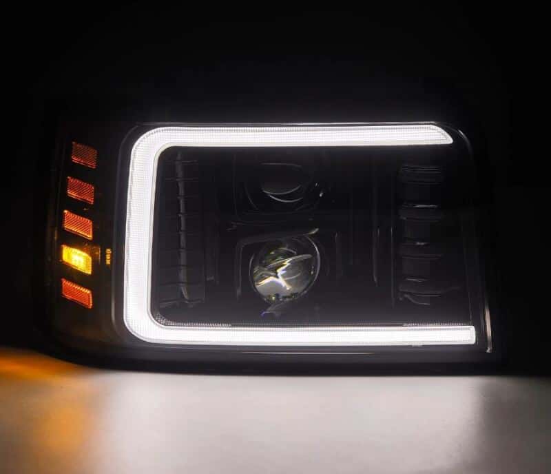 AlphaRex — AlphaRex 92-96 Ford F-Series/Bronco PRO-Series Proj Headlights Alpha-Blk w/Seq. Sig & DRL
Projector Headlights - view 3