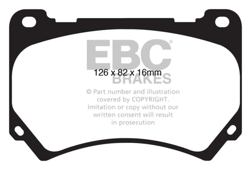 EBC — EBC 11+ Hyundai Equus 4.6 Ultimax2 Front Brake Pads
Disc Brake Pad - view 1