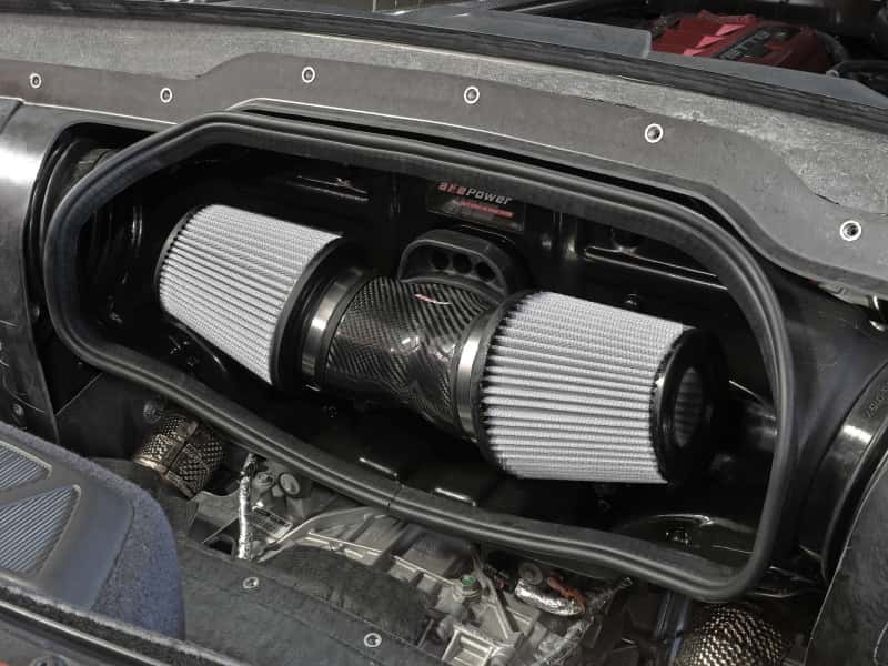 aFe — aFe 2020 Corvette C8 Track Series Carbon Fiber Cold Air Intake System With Pro DRY S Filters
Track Series Intake  - view 10