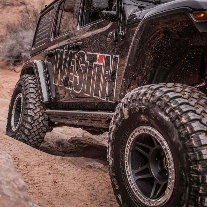 Westin — Westin/Snyper 2018+ Jeep Wrangler JL Unlimited 4DR Triple Tube Rock Rail Steps - Textured Black
Nerf/Step Bar - view 9