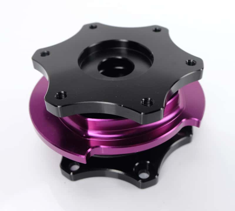 NRG — NRG Quick Release SFI SPEC 42.1 - Shiny Black Body / Shiny Purple Ring - view 2