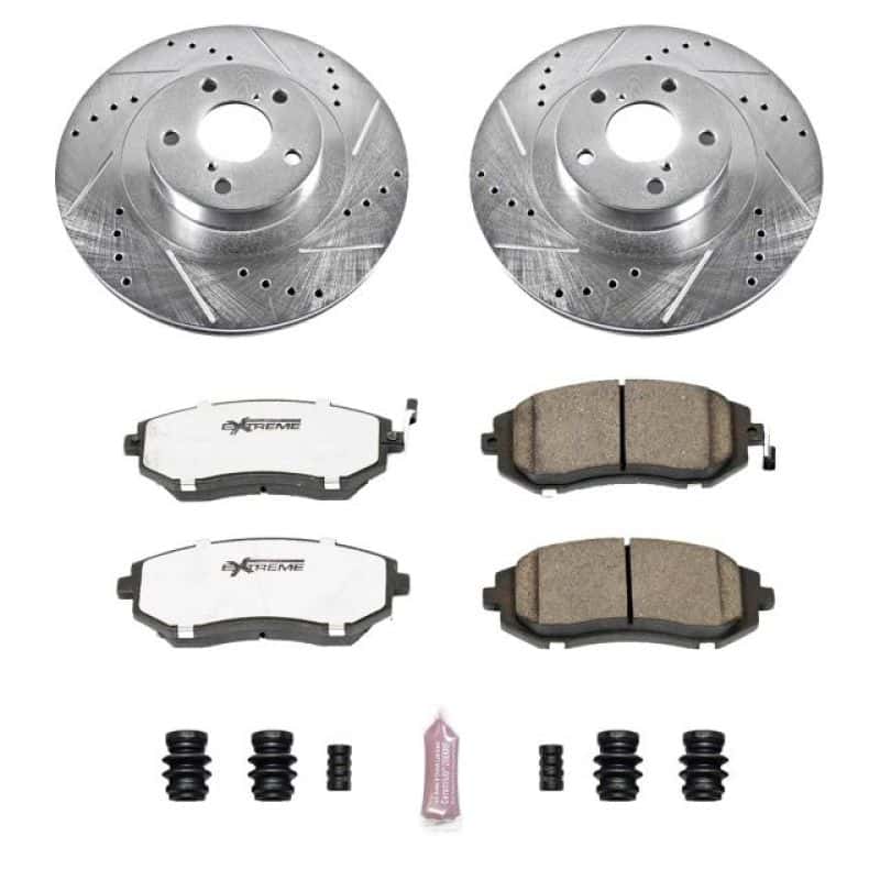 PowerStop — Power Stop 05-06 Saab 9-2X Front Z26 Street Warrior Brake Kit - view 1