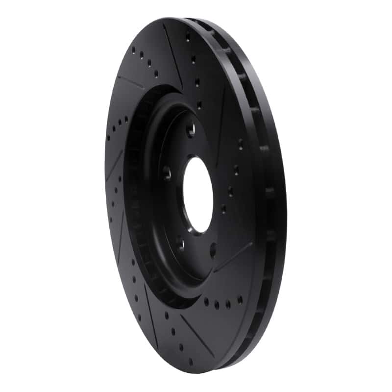 R1 Concepts — R1 12-25 Chrysler Town & Country Front Left Drilled & Slotted Black Brake Rotor
R1 Brake Rotor Drill - view 4