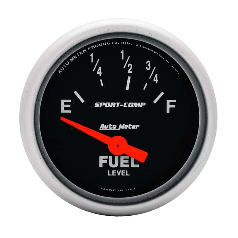 AutoMeter — Autometer 2-1/16in 73 OHMS Empty / 10 OHMS Full Electric Sport-Comp Gauge
2" FUEL LEVEL, 73 E/ - view 1