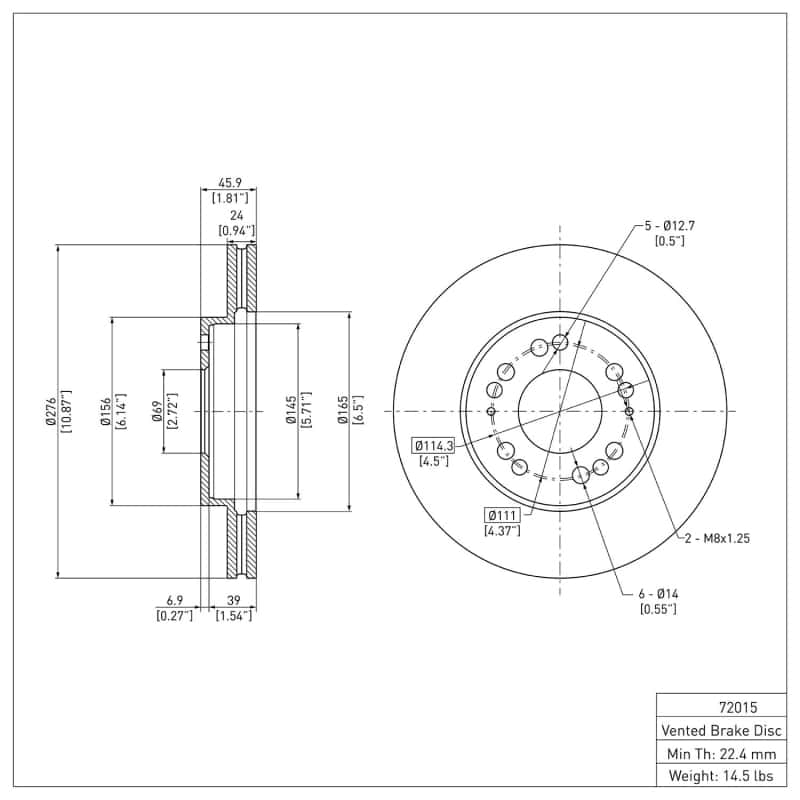 DFC — DFC 91-04 Dodge Stealth Front Brake Rotor
DFC Brake Rotor - view 2
