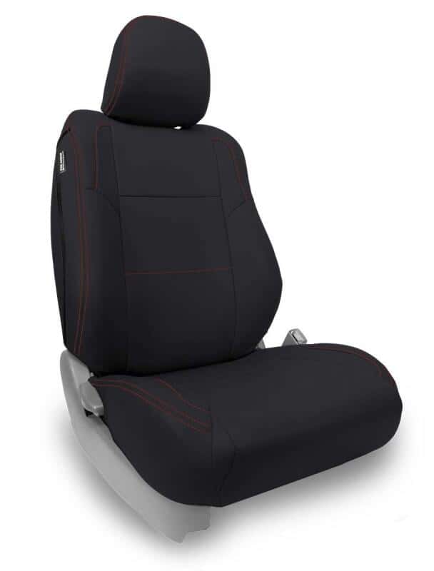 PRP Seats — PRP 12-15 Toyota Tacoma Front Seat Covers/ Fold Flat Edition (Pair) - Black with Red Stitching
Seat Covers - view 2