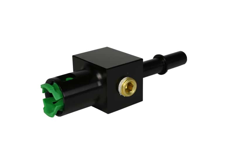 Aeromotive — Aeromotive 3/8in Quick Connect with AN-08 port and 1/8in gauge port
Fitting - view 2