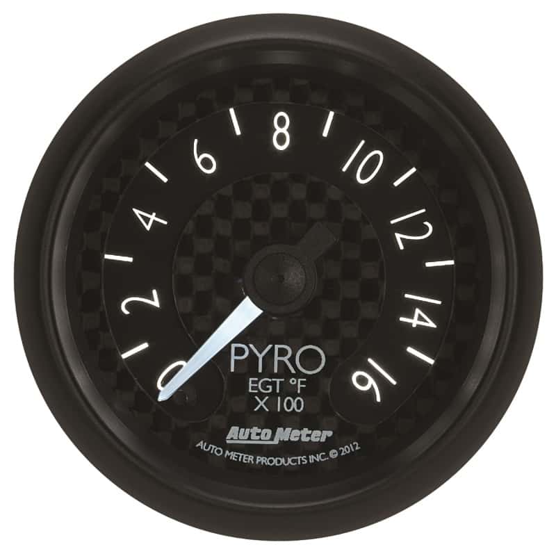 AutoMeter — Autometer GT Series 52mm Full Sweep Electronic 0-1600 Deg F EGT/Pyrometer Gauge
2-1/16" PYROMETER KI - view 9