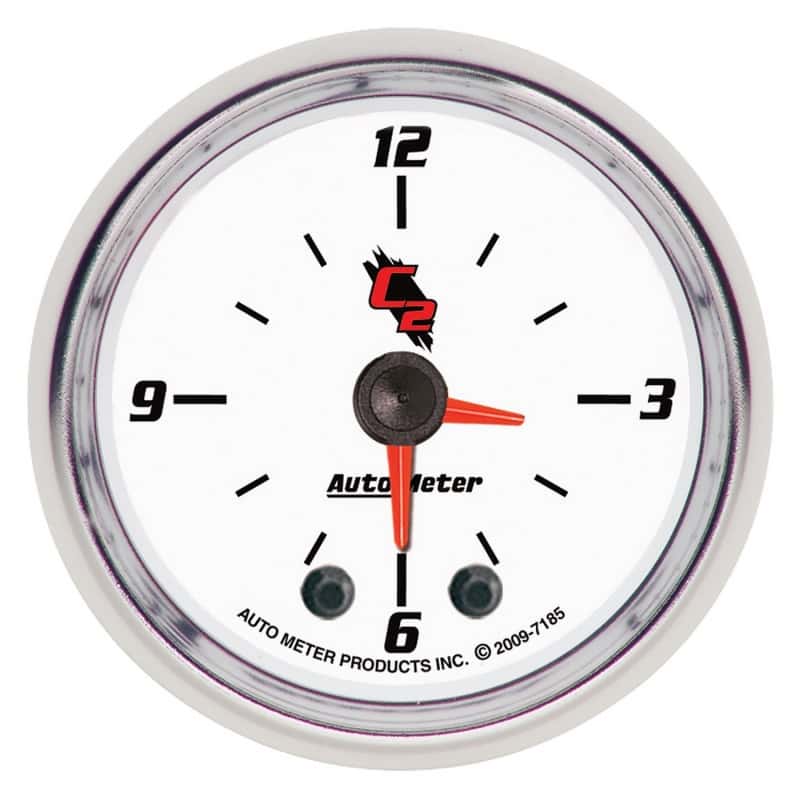 AutoMeter — Autometer C2 2-1/6in 12 Hour Analog Clock Gauge
2" CLOCK ANALOG C2 - view 1